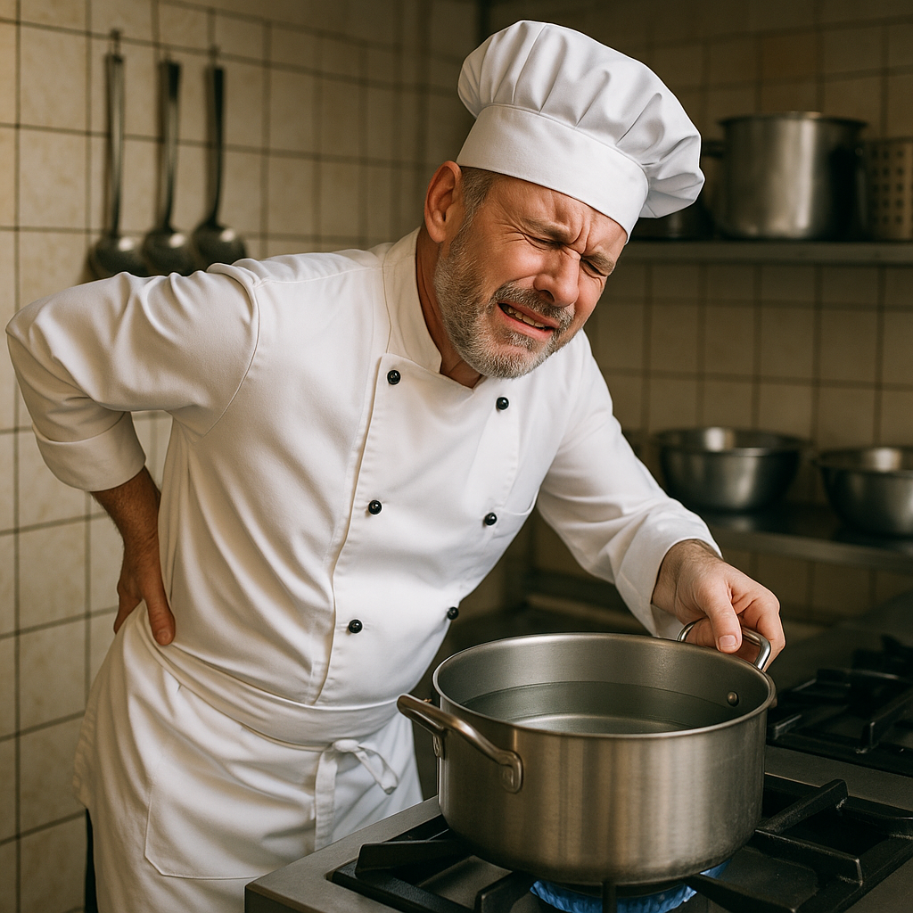pot filler back pain